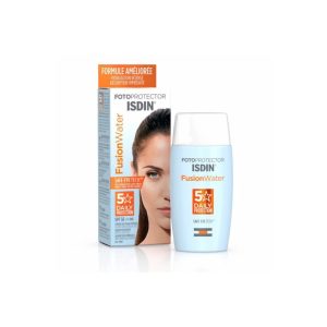 کرم ضد افتاب صورت و دور چشم فیوژن واتر ایزدین SPF50